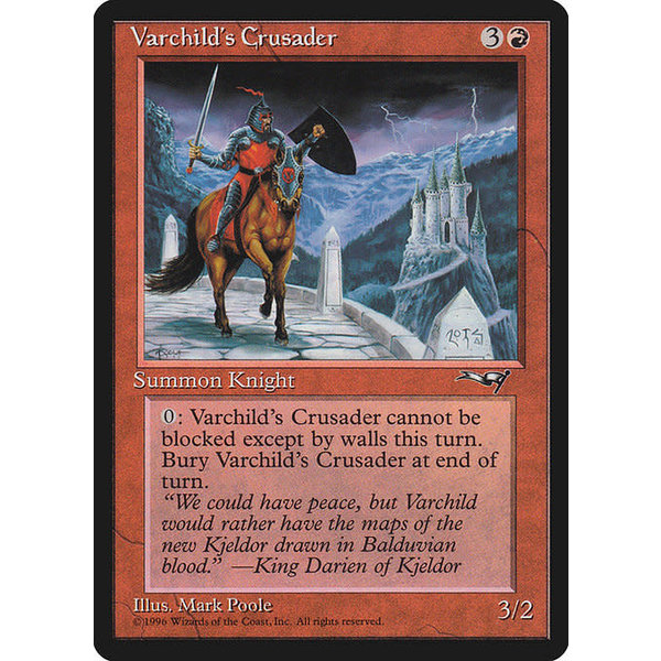 Magic: The Gathering Varchild's Crusader (Castle) (82a) Damaged