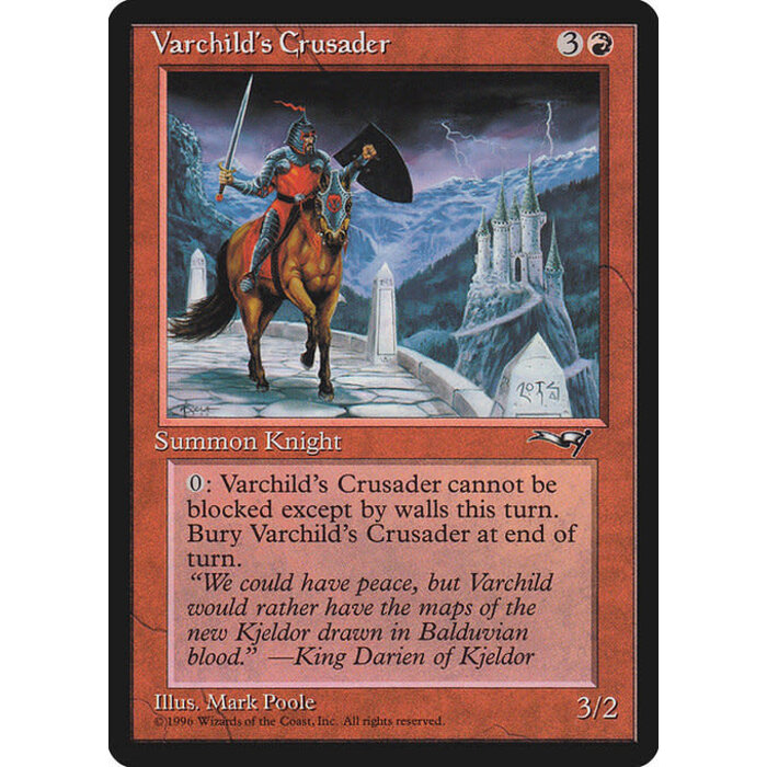 Magic: The Gathering Varchild's Crusader (Castle) (82a) Damaged