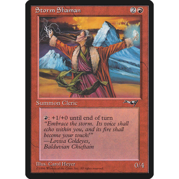 Magic: The Gathering Storm Shaman (Female) (81b) Moderately Played