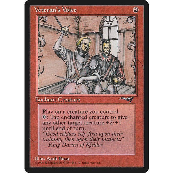 Magic: The Gathering Veteran's Voice (Side-by-side) (84a) Damaged