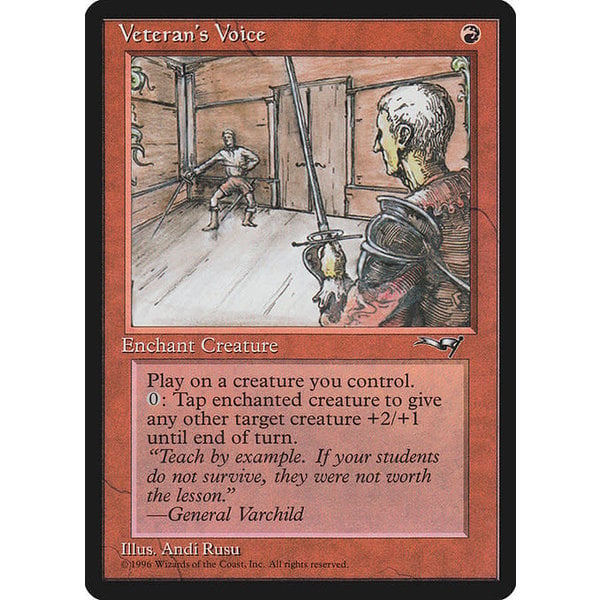 Magic: The Gathering Veteran's Voice (84b) Moderately Played