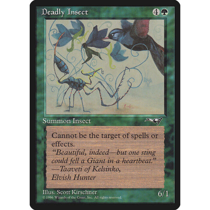 Magic: The Gathering Deadly Insect (Bird) (86a) Heavily Played