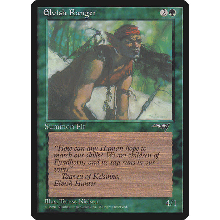 Magic: The Gathering Elvish Ranger (Male) (88b) Moderately Played