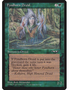 Magic: The Gathering Fyndhorn Druid (Facing Right) (90b) Moderately Played