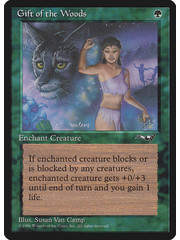 Magic: The Gathering Gift of the Woods (Girl/Lynx) (92a) Moderately Played