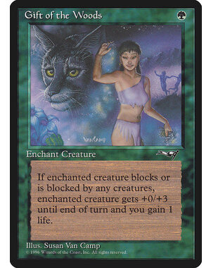 Magic: The Gathering Gift of the Woods (Girl/Lynx) (92a) Moderately Played