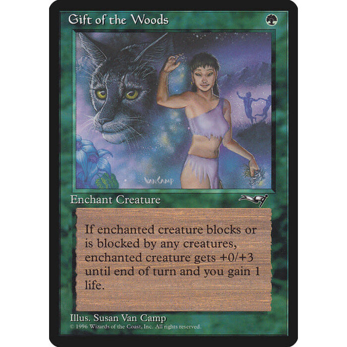 Magic: The Gathering Gift of the Woods (Girl/Lynx) (92a) Moderately Played