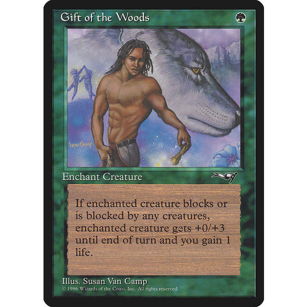 Magic: The Gathering Gift of the Woods (92b) Moderately Played