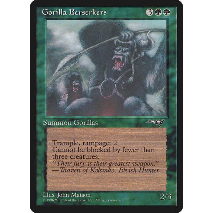 Magic: The Gathering Gorilla Berserkers (93a) Heavily Played