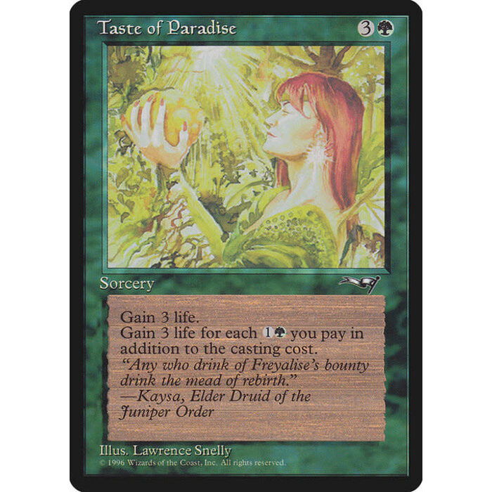 Magic: The Gathering Taste of Paradise (Holding Fruit) (100a) Heavily Played