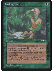 Magic: The Gathering Undergrowth (Holding Axe) (102a) Damaged