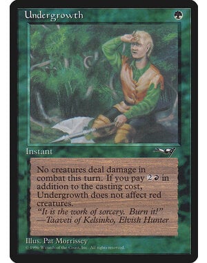 Magic: The Gathering Undergrowth (Holding Axe) (102a) Damaged