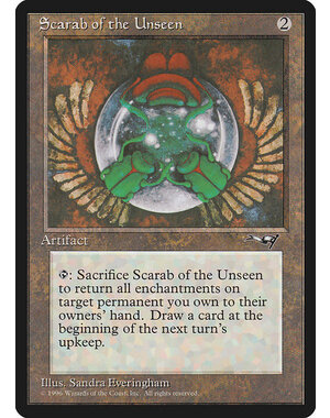 Magic: The Gathering Scarab of the Unseen (128) Damaged