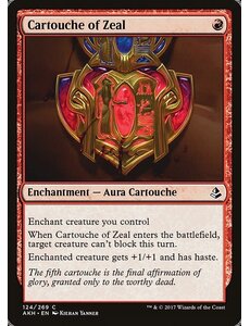 Magic: The Gathering Cartouche of Zeal (124) Lightly Played Foil