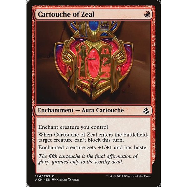 Magic: The Gathering Cartouche of Zeal (124) Lightly Played Foil