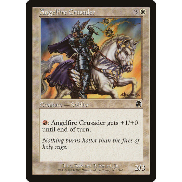Magic: The Gathering Angelfire Crusader (001) Lightly Played