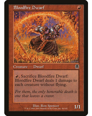 Magic: The Gathering Bloodfire Dwarf (056) Damaged