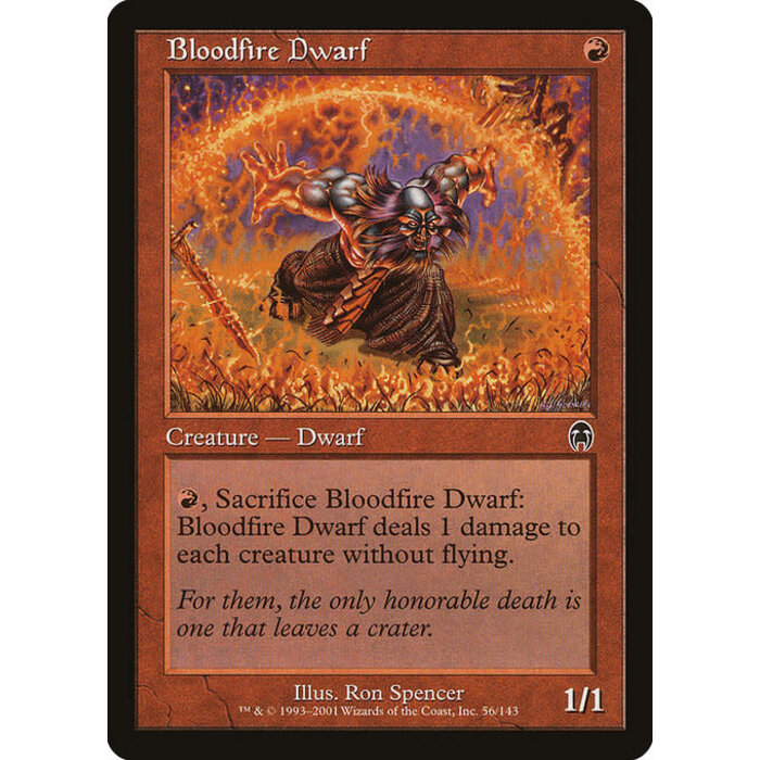 Magic: The Gathering Bloodfire Dwarf (056) Lightly Played