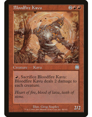 Magic: The Gathering Bloodfire Kavu (058) Damaged