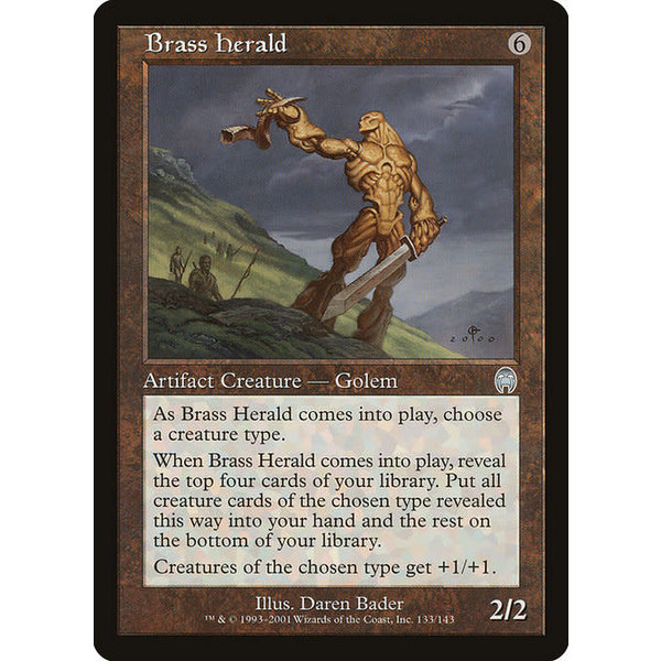 Magic: The Gathering Brass Herald (133) Damaged