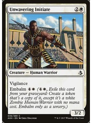 Magic: The Gathering Unwavering Initiate (036) Moderately Played Foil