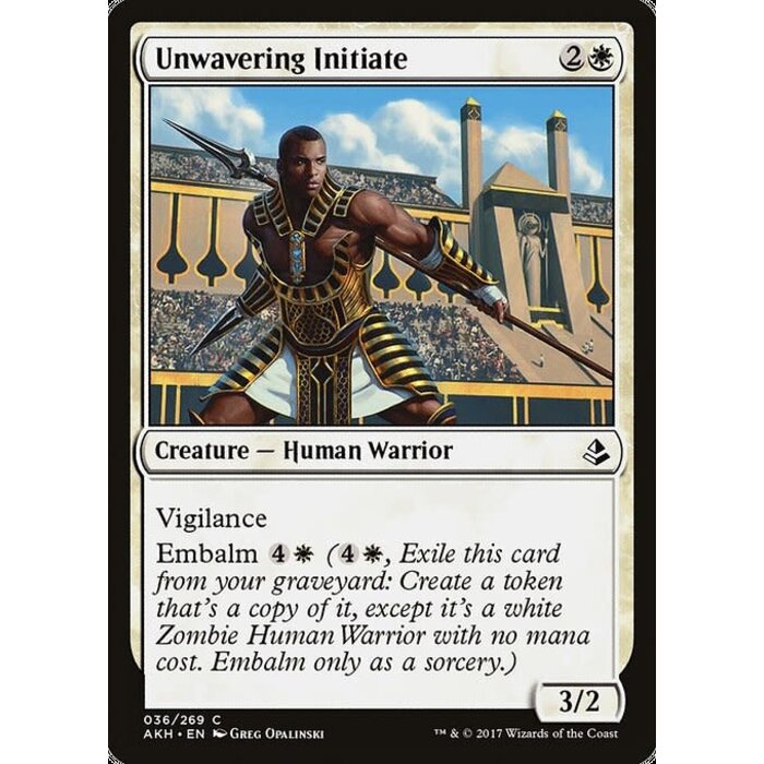 Magic: The Gathering Unwavering Initiate (036) Moderately Played Foil