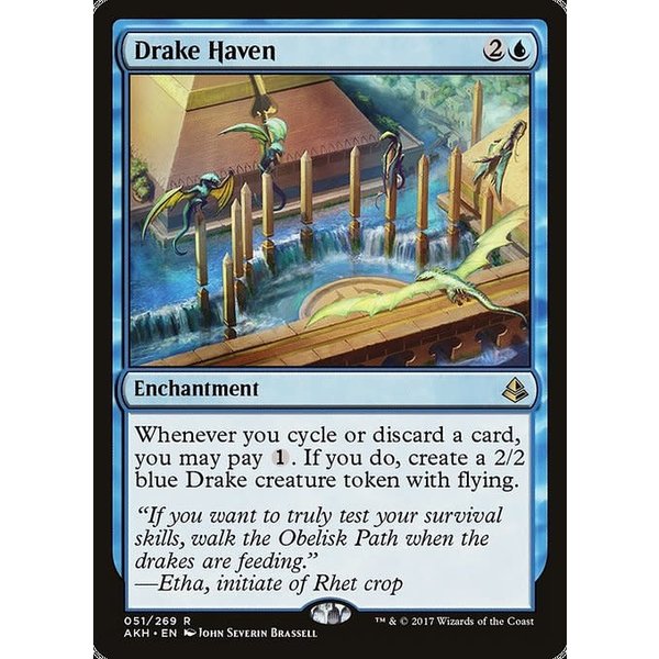 Magic: The Gathering Drake Haven (051) Damaged