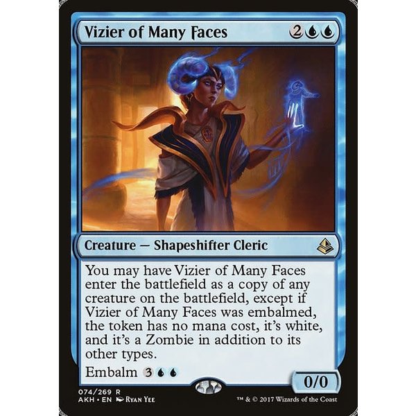 Magic: The Gathering Vizier of Many Faces (074) Heavily Played
