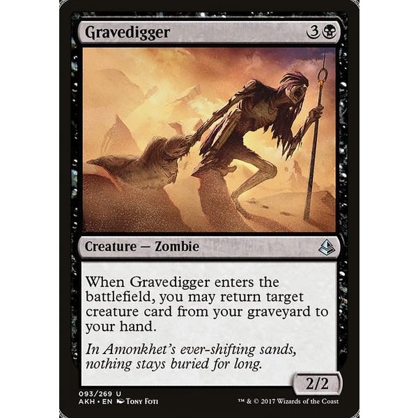 Magic: The Gathering Gravedigger (093) Damaged