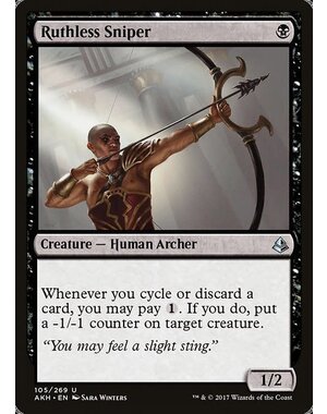 Magic: The Gathering Ruthless Sniper (105) Moderately Played Foil