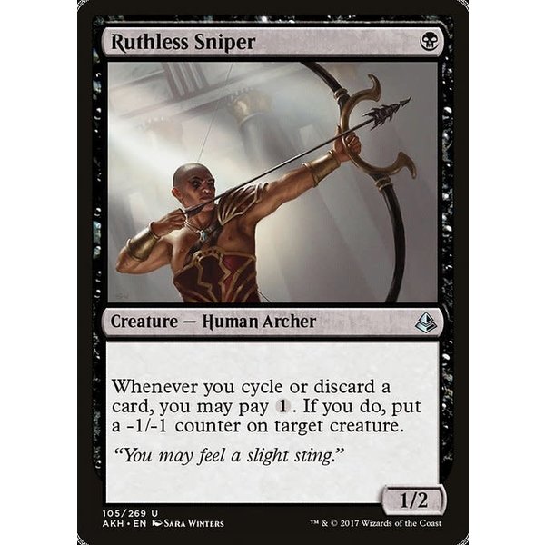 Magic: The Gathering Ruthless Sniper (105) Moderately Played Foil