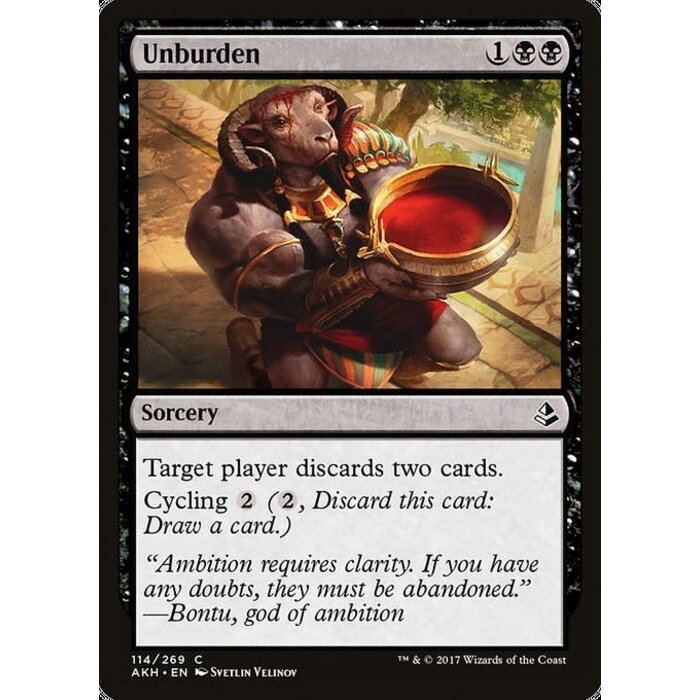 Magic: The Gathering Unburden (114) Moderately Played Foil