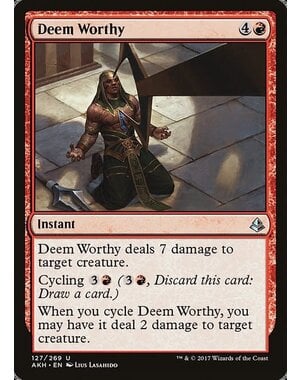 Magic: The Gathering Deem Worthy (127) Damaged