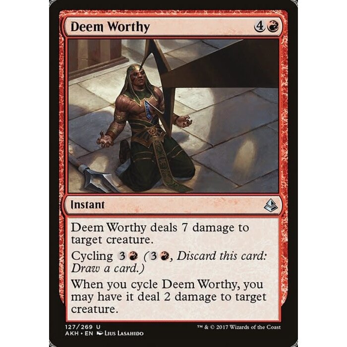 Magic: The Gathering Deem Worthy (127) Damaged
