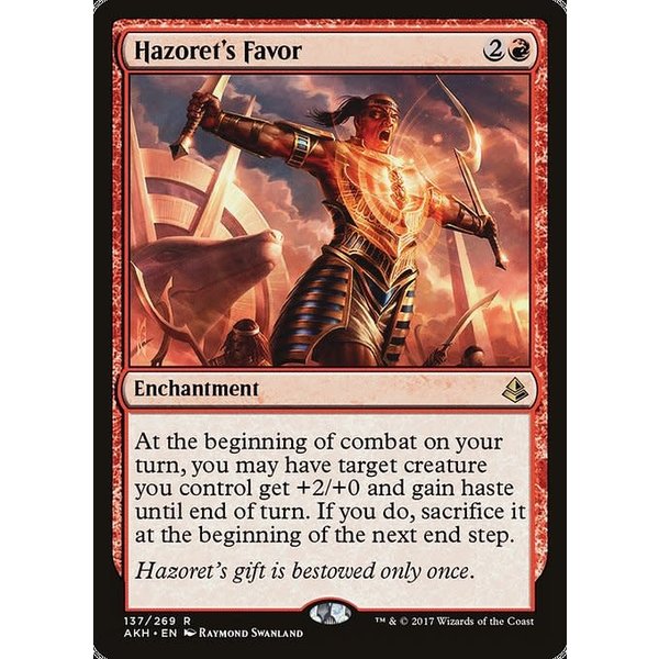 Magic: The Gathering Hazoret's Favor (137) Moderately Played Foil