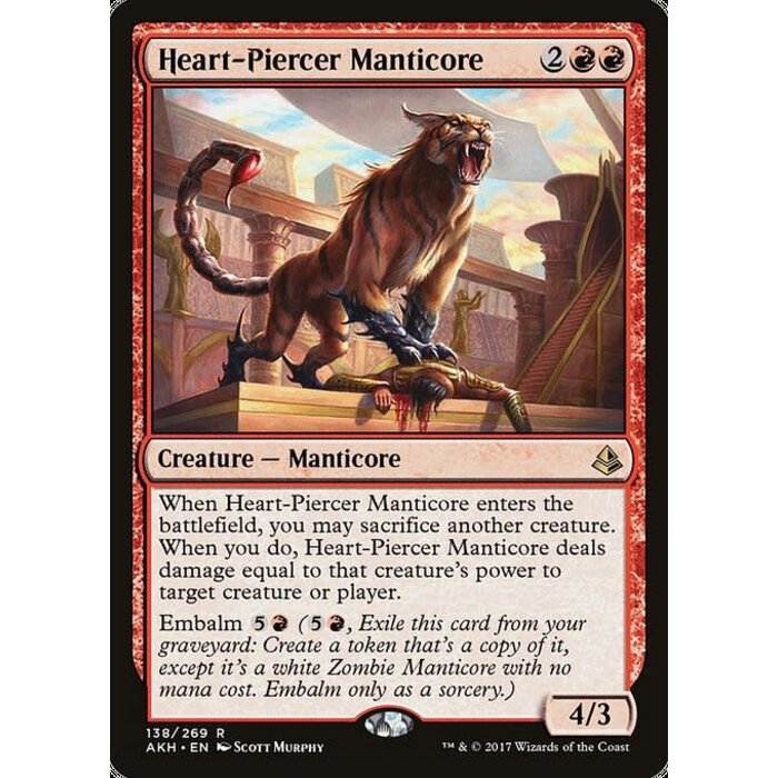 Magic: The Gathering Heart-Piercer Manticore (138) Moderately Played