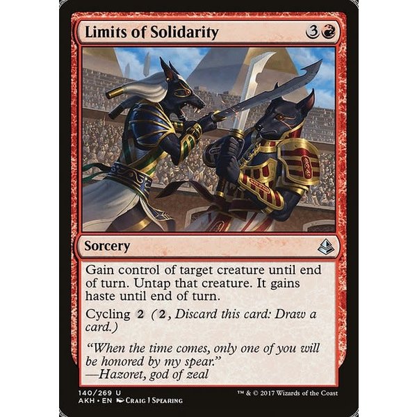 Magic: The Gathering Limits of Solidarity (140) Moderately Played