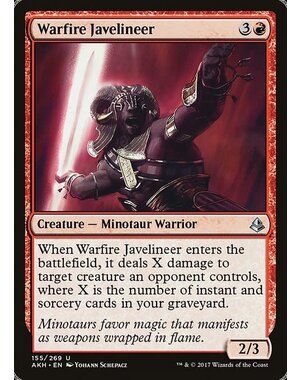 Magic: The Gathering Warfire Javelineer (155) Moderately Played Foil