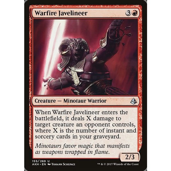 Magic: The Gathering Warfire Javelineer (155) Moderately Played Foil