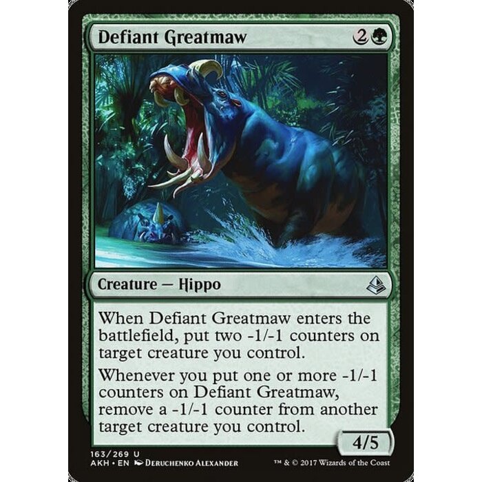 Magic: The Gathering Defiant Greatmaw (163) Moderately Played