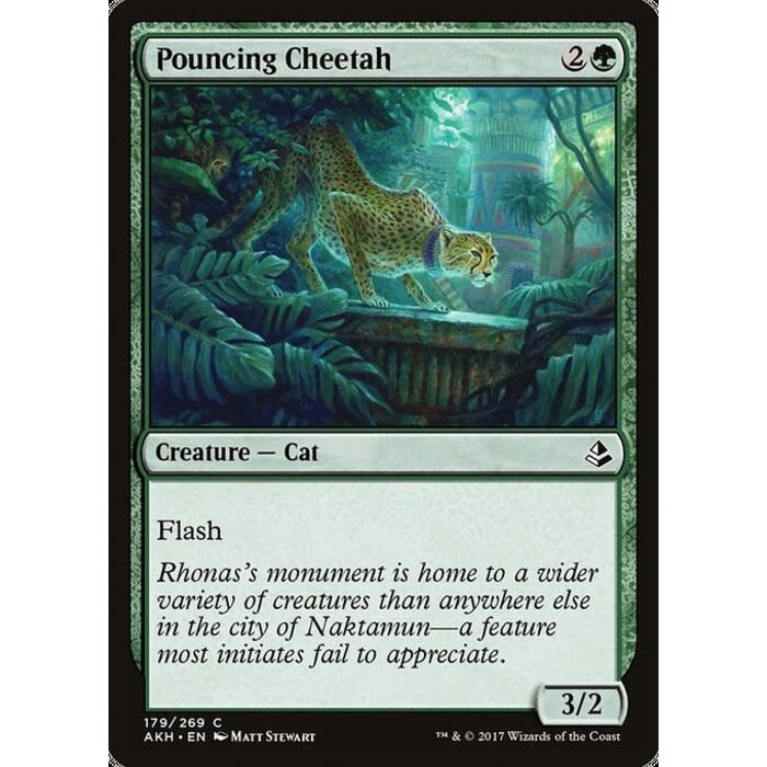 Magic: The Gathering Pouncing Cheetah (179) Moderately Played Foil