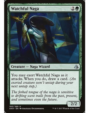 Magic: The Gathering Watchful Naga (193) Moderately Played Foil