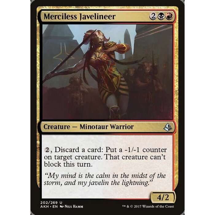 Magic: The Gathering Merciless Javelineer (202) Moderately Played
