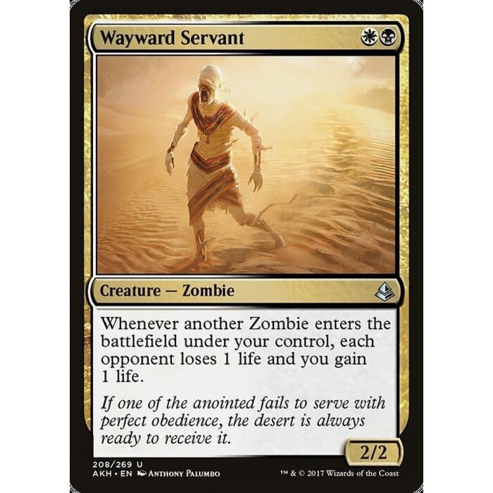 Magic: The Gathering Wayward Servant (208) Lightly Played
