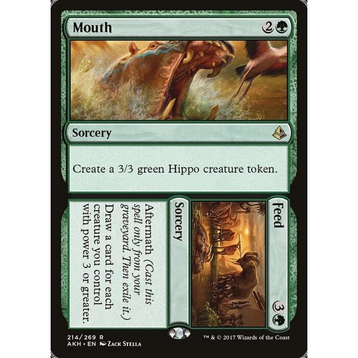 Magic: The Gathering Mouth // Feed (214) Lightly Played Foil