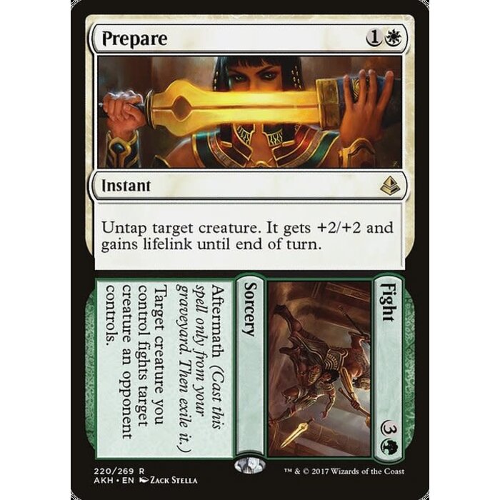 Magic: The Gathering Prepare // Fight (220) Moderately Played Foil