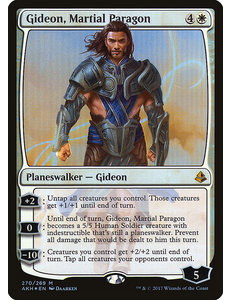 Magic: The Gathering Gideon, Martial Paragon (270) Heavily Played Foil