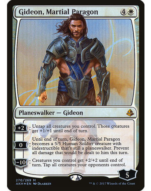 Magic: The Gathering Gideon, Martial Paragon (270) Heavily Played Foil