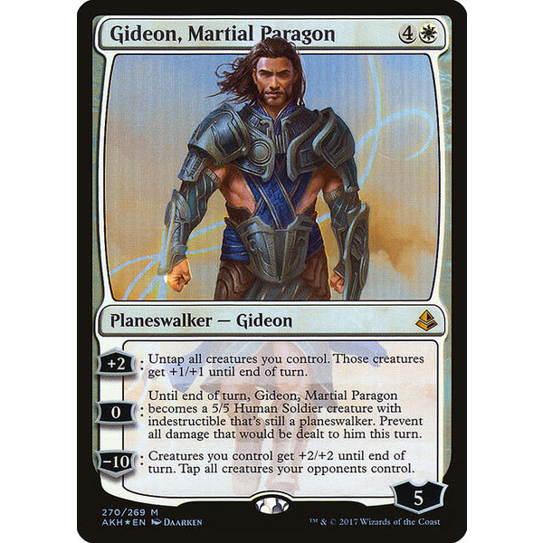 Magic: The Gathering Gideon, Martial Paragon (270) Lightly Played Foil
