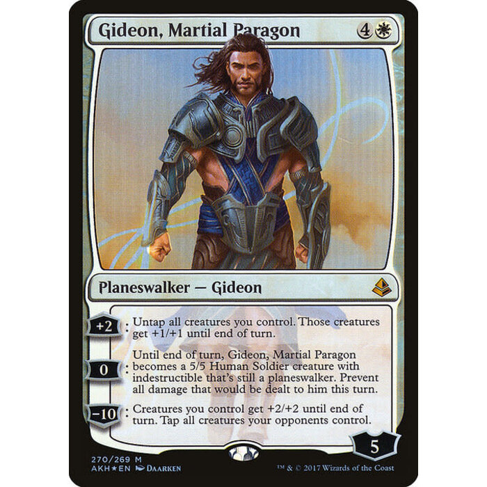 Magic: The Gathering Gideon, Martial Paragon (270) Lightly Played Foil
